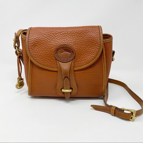 Dooney & Bourke Handbags - VINTAGE Dooney & Bourke Crossbody Bag Leather Tan